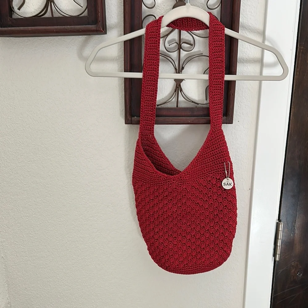The Sak Red Leather Shoulder Bag - Picture 3 of 5